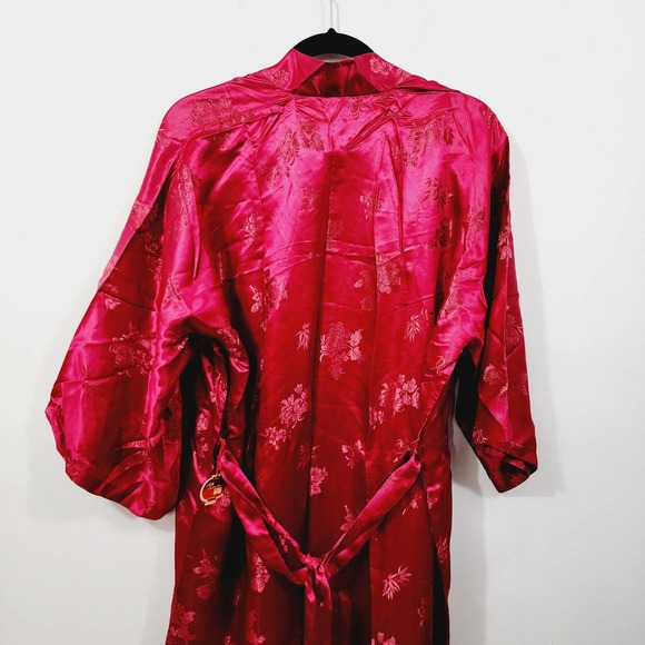 Golden Dragon Hand Embroidered Pure Silk Robe Deadstock NWT Vintage Kimono XL - Picture 8 of 12
